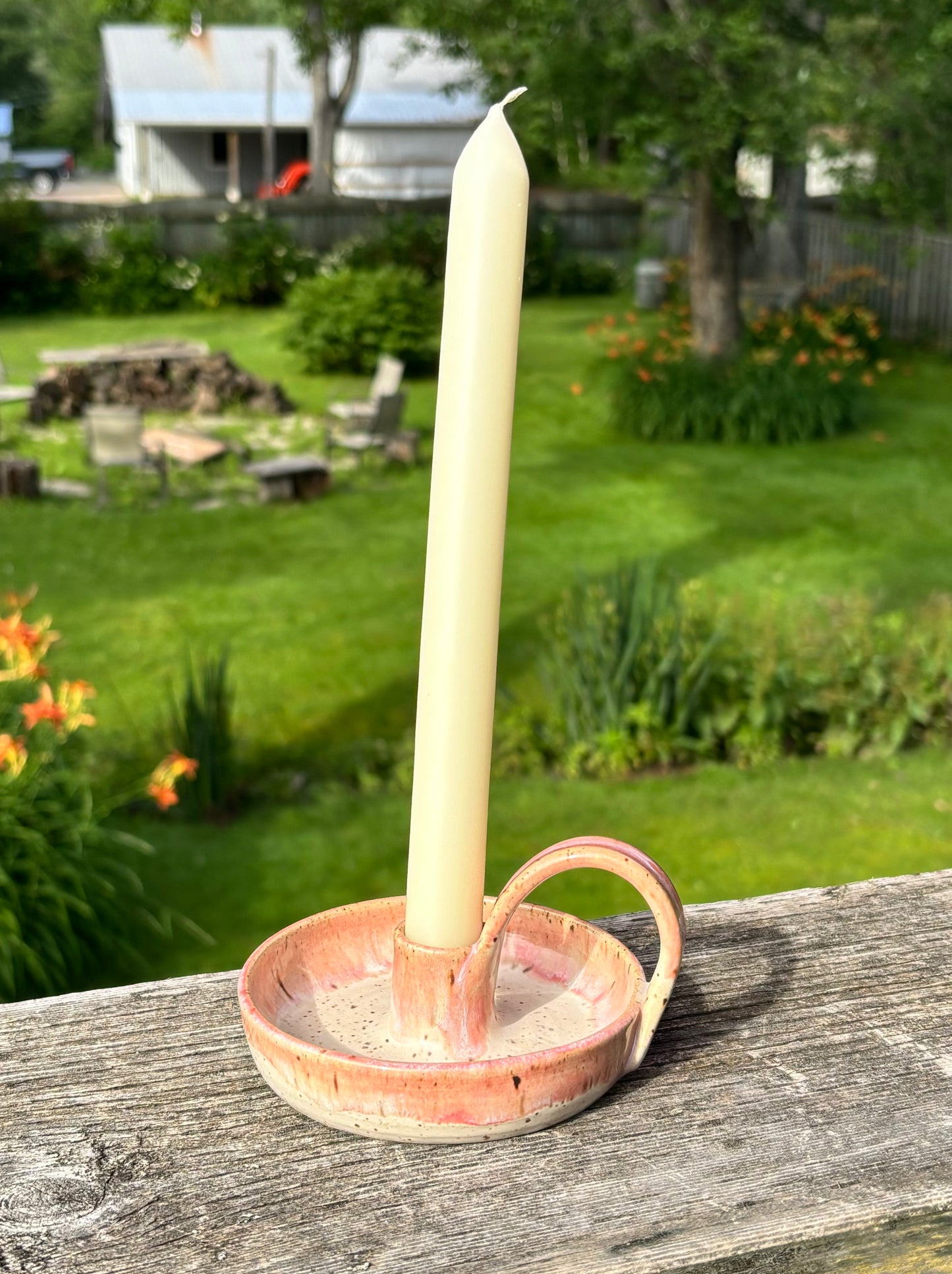 Blush Pink Candlestick Holders