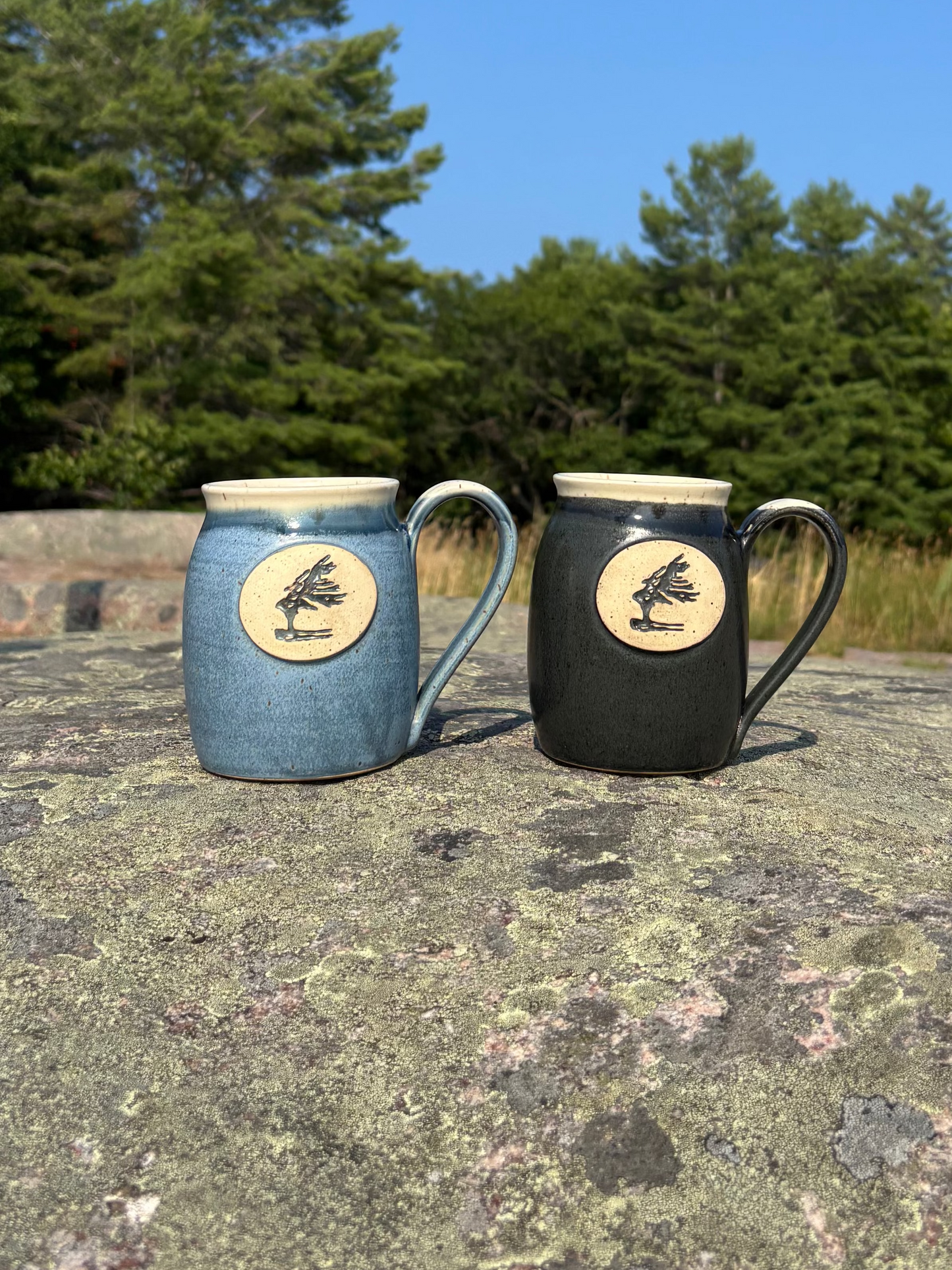 Onyx Black Windswept Stamp Mug