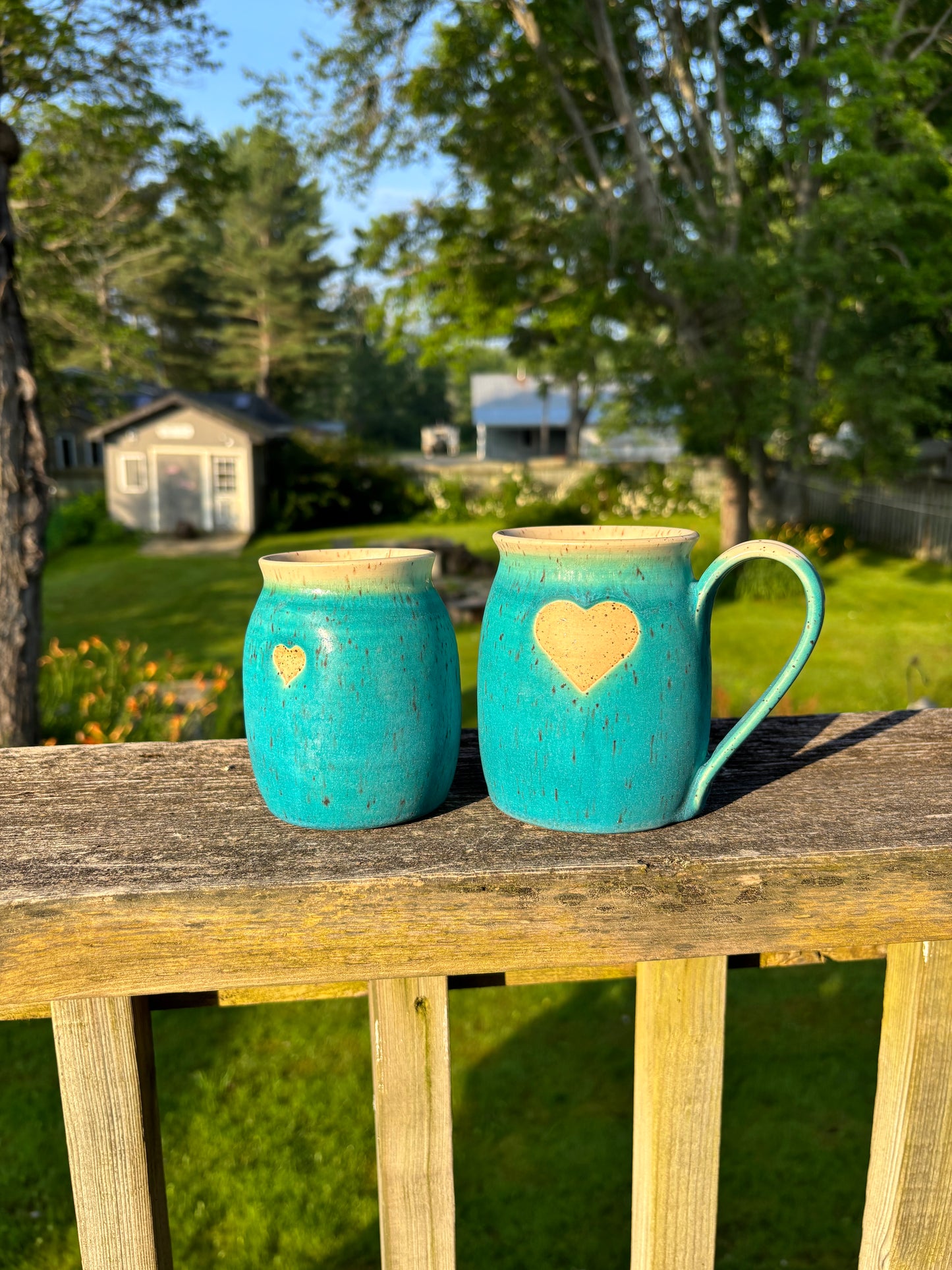 Elusive Turquoise Heart Thumbler