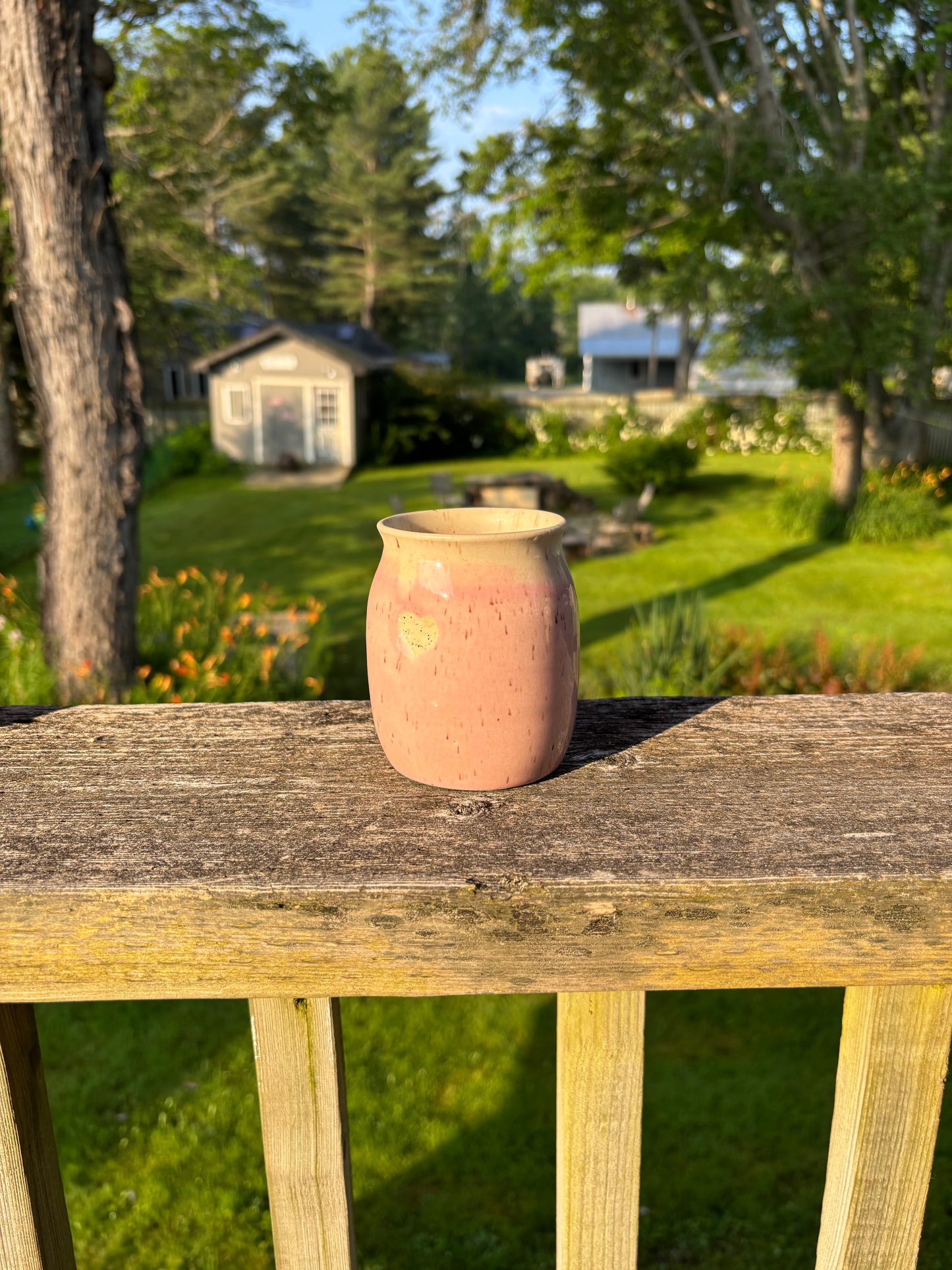 Blush Pink Heart Thumbler