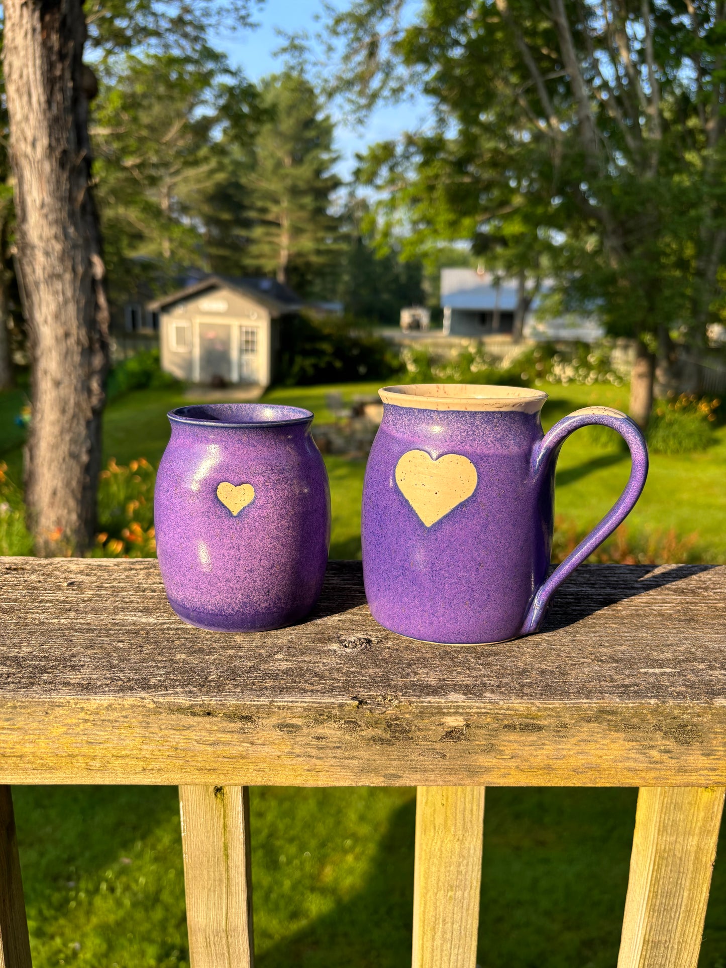 Electric Violet Heart Mug