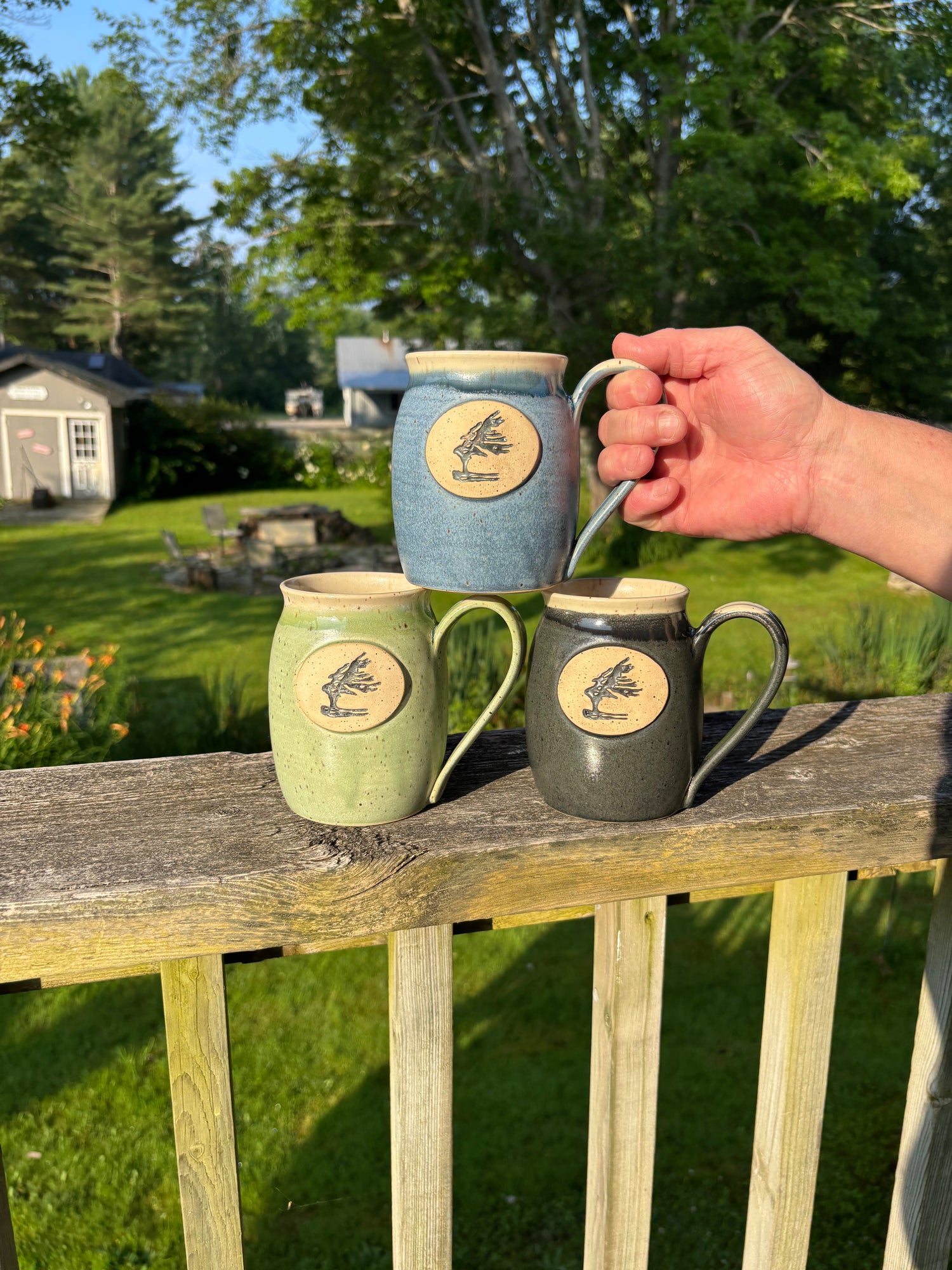Windswept Tree Stamp Mugs