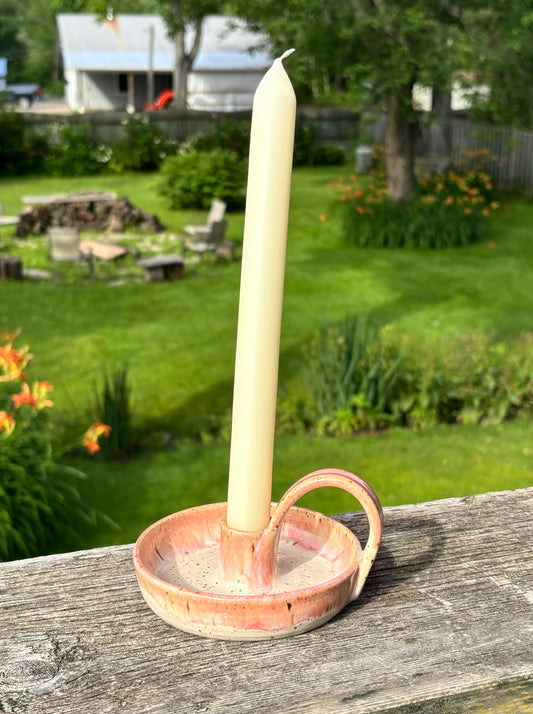Blush Pink Candlestick Holders