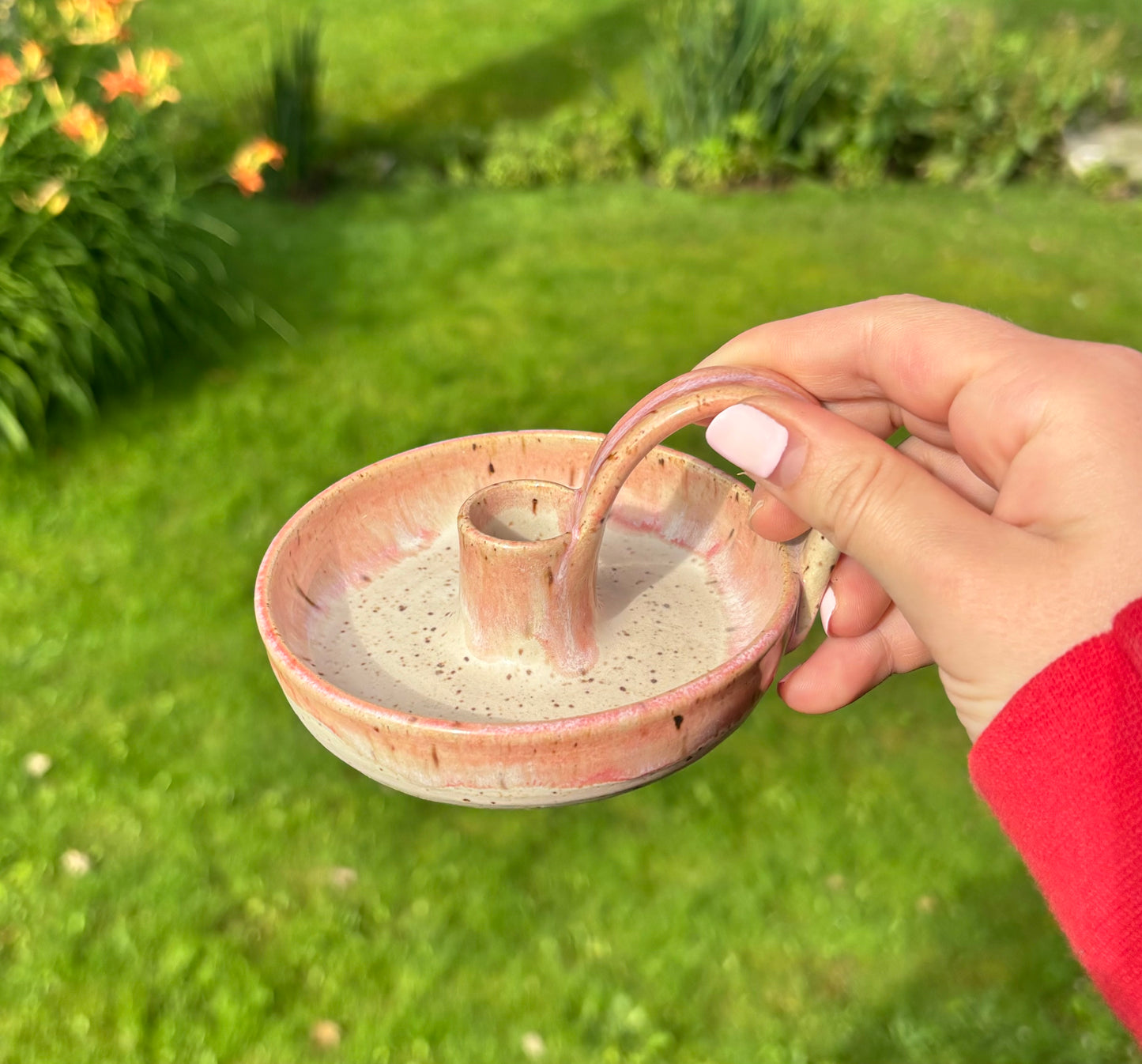 Blush Pink Candlestick Holders