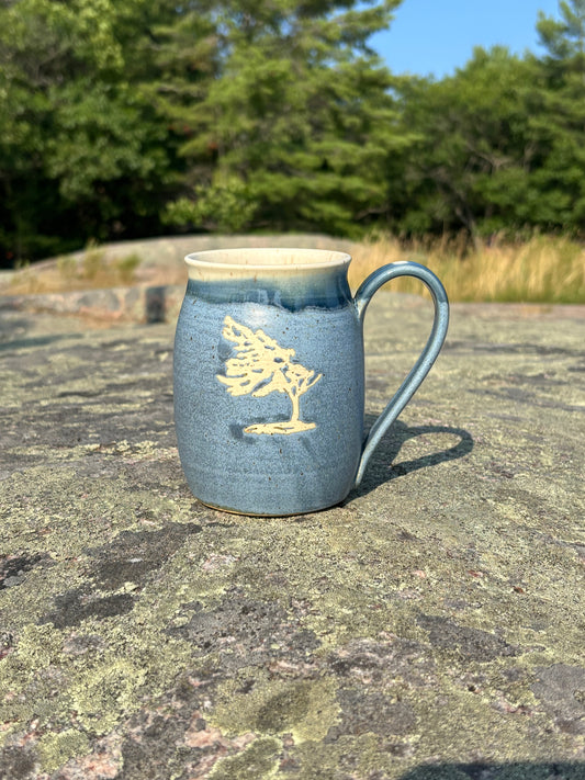 Denim Blue Windswept Resist Mug