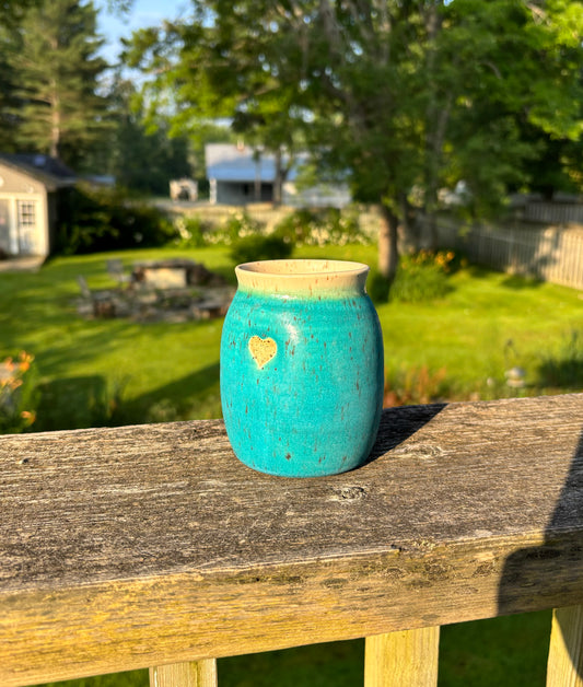 Elusive Turquoise Heart Thumbler