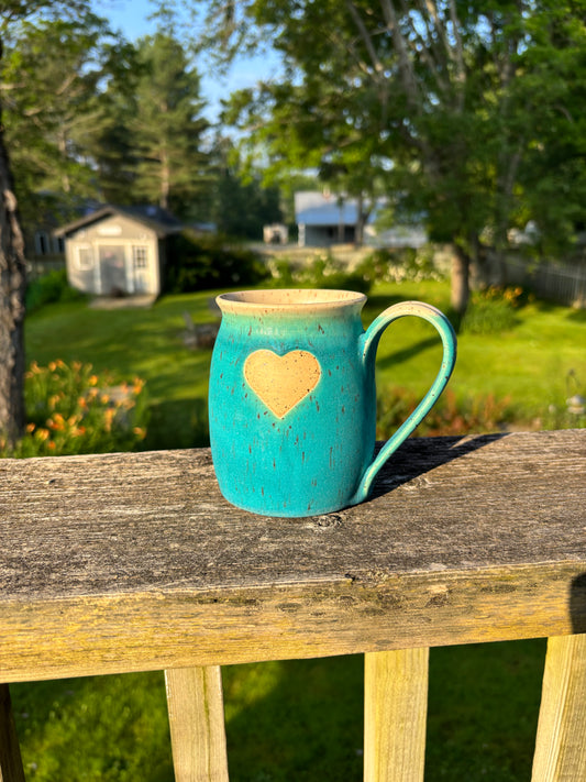 Elusive Turquoise Heart Mug