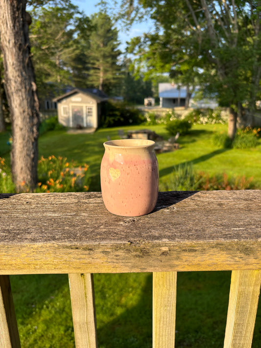 Blush Pink Heart Thumbler