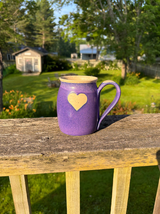 Electric Violet Heart Mug