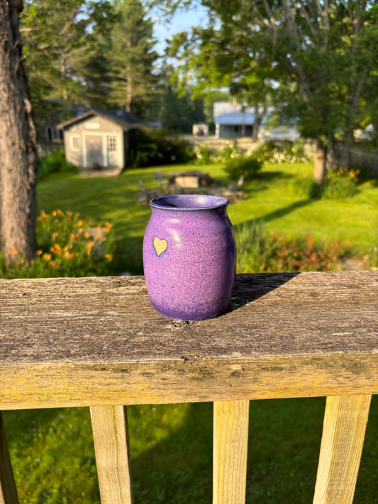 Electric Violet Heart Thumbler