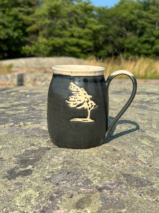 Onyx Black Windswept Resist Mug